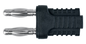 Adapter z wtykiem bananowym Męski typ Wtyk bananowy Czarny 12A Schutzinger rozmiar 4 mm