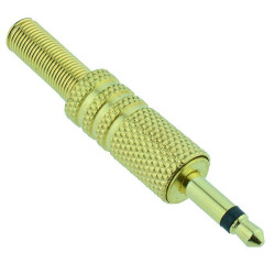 3.5mm Mono Gold Audio Plug