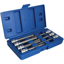 BlueSpot Tools 01512 3/8in Drive Extra Long Spline Socket Bit Set, 7 Piece