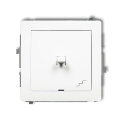 DECO Mechanizm łącznika schodowego w stylu amerykańskim, biały mat 25DWPUS-3