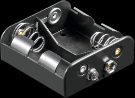 Holder for 2 Baby cells (C), push button