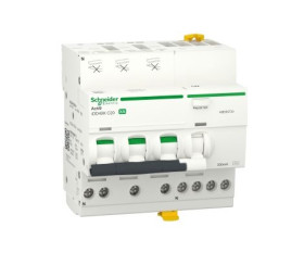 Wyłącznik różnicowoprądowy z członem nadprądowym RCBO, Typ C, 3P+N, 25A, 300mA, Schneider Electric, ACTI9 iDD40K XA