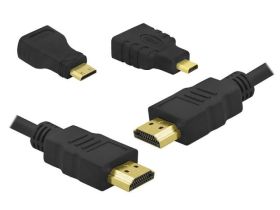 KABEL 3W1 HDMI-HDMI /MINI/MICRO 2M