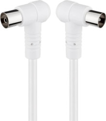 Kabel antenowy kątowy (80 dB), podwójne ekranowanie - Długość kabla 2.5 m