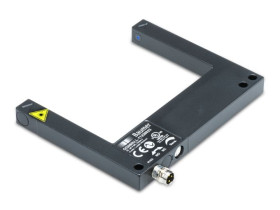 Czujniki fotoelektryczne Czujnik wideł widełkowy Baumer NACISNĄĆ/POCIĄGNĄĆ zakres 80 mm Światło laserowe