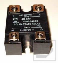 Przekaźnik HFS34/D-380A40ZS 40A, 380VAC HONGFA PÓŁPRZEWODNIKOWY