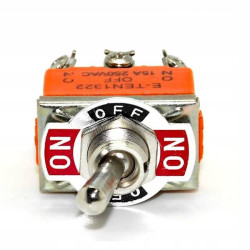 PRZEŁĄCZNIK DŹWIGNIOWY E-TEN1322 ON-OFF-ON 3 POZYCJE 6 PINÓW 15A 250V
