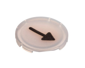 Soczewka przycisku 22mm płaska biała z symbolem KIERUNKI RUCHU M22-XDL-W-X7 218305