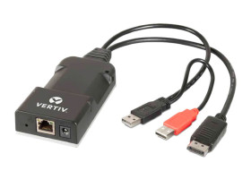 Vertiv Avocent HMXTX SNGL VGA USB AUDIO-OU, Nadajnik, Przewodowa, Czarny, VGA, VGA, 5,5 cm