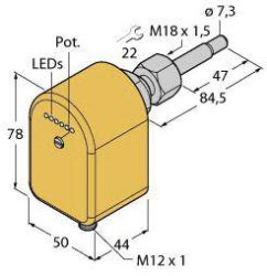 Turck 6870250 Czujnik zanurzeniowy FCST-A4P-AP8X-H1141, 19.2 - 28.8 V/DC, 1 szt.