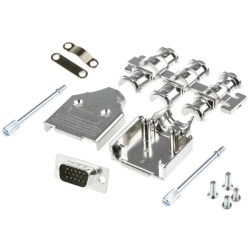 MH Connectors Mhdm9-Hd15Ms-K D-Sub Receptacle Set 15 Pins 180&#xB0; Solder Bucket