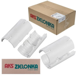 Łącznik składany prosty LSP 20 biały do rur sztywnych (RL i RLM) oraz karbowanych (RKGL i RKGS) AKS /45szt/
