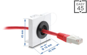 91072 Easy 45 Cable Bushing round Ø 16 mm white / black