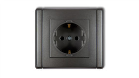 Flexi Gniazdo Pojedyncze Z/U Schuko Grafitowy 11Fgp-1Sp