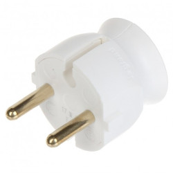 Wtyczka prądowa kątowa [2P] 230V 16A biała na kabel LEGRAND