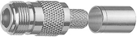 N jack 50 Ω, RG-214/U, crimp/crimp, straight, 100024005