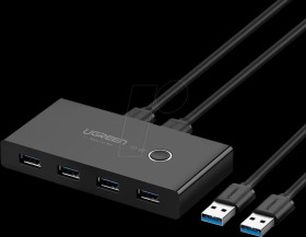 30768 USB 3.0 switch, 4x USB-A, 2 in 4 out