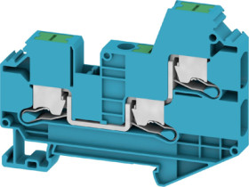 Through terminal block, snap-in, 6.0 mm², 41 A, 8 kV, blue, 3037420000