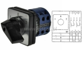 Wyłącznik 20A, 2-tory, 2-warstwy (1-0-2); 48mm