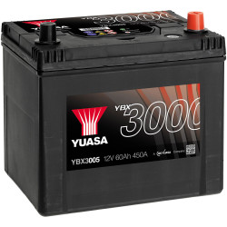 Yuasa YBX3005 SMF Car Battery 60Ah T1 Pin 1 piece