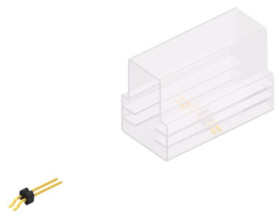 Pin header, 2 pole, pitch 1.27 mm, straight, black, SLVW3SMD0732GSM