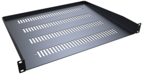 Shelf, steel, (W x H x D) 490 x 44 x 381 mm, 1 U, black, RASV190115BK1