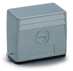 Grommet housing, size HA10, aluminum alloy, M20, angled, longitudinal bow locking, IP65, 79462200