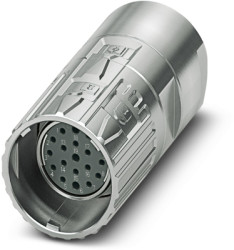 Jack, M23, 19 pole, crimp connection, ONECLICK quick locking system, straight, 1718402