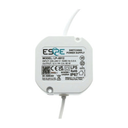 Zasilacz dopuszkowy LED 12V 5A 60W wodoszczelny IP67 | ESPE LP-6012