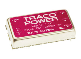 Przetwornica DC-DC, 30W, Uwe 18 → 75 V DC, Uwy 12V dc, Iwy 2.5A, TRACOPOWER