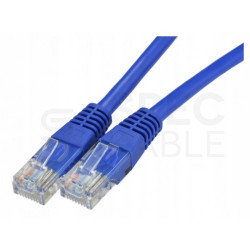 Patchcord UTP kat.6 kabel sieciowy LAN 2x RJ45 linka niebieski 2m securityNET