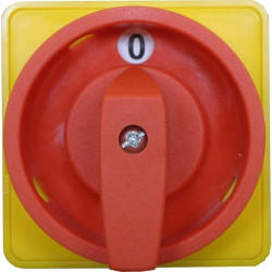 Łącznik krzywkowy 0-1 1P 125A mocowany do pulpitu, pokrętło zamykane czerwone SK125-2.42110\P08