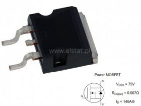IRF3808SPBF tranzystor N-MOSFET; 75V; 140A; TO263
