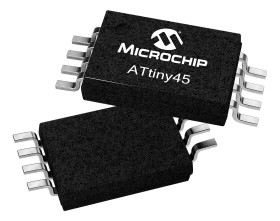 Mikrokontroler Microchip ATtiny45 TSSOP 8-pinowy Montaż powierzchniowy AVR 4 kB 8bit CAN: 20MHz RAM:256 B Ethernet: