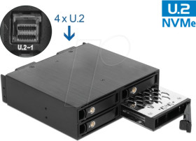 47235 Mobile rack 5.25 for 4 x 2.5 U.2 NVMe SSD, lock