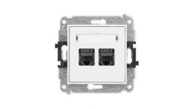 Icon Mechanizm Gniazda Komputerowego Podwójnego 2Xrj45, Kat. 7, Ekranowane,...