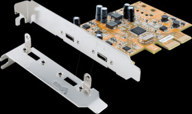 EX-12003 2 port USB 3.1 PCIe x2 card, 2x USB Type-C socket, incl. bracket