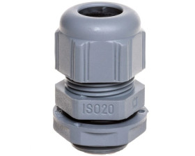 Dławnica kablowa poliamidowa M20 IP68 jasnoszara ISO-20 098003