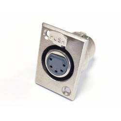 XLR 5pin gniazdo żeńskie metalowe do obudowy 36x26,5mm