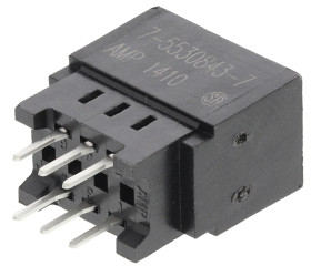 Złacze krawędziowe PCB, 6-Pin, raster 2.54mm 2-rzędowe, 3A, TE Connectivity, seria 100 Series