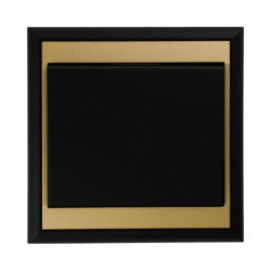 Łącznik p/t jednobiegunowy Luna, 10A, 250V, WP-1L, czarny/złoty