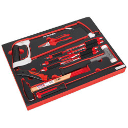 Sealey TBTP06EU Tool Tray with Hacksaw, Hammers &amp; Punches 13pc