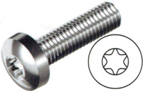 Pan head screw, TX, M5, Ø 10 mm, 30 mm, stainless steel, DIN 7985, 7985I05302