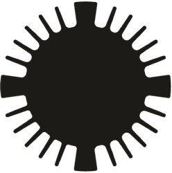 Radiator 70 (Dia.) x 25mm 2.6K/W Uniwersalna Okrągła Aluminiowa