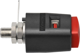 Quick pressure clamp, red, 30 VAC/60 VDC, 16 A, solder connection/cable lug, nickel-plated, SDK 504 / RT