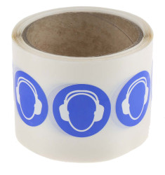 Znak nakazu, Winyl, Niebieski/biały, Brak, szt. 250, 40mm, Tak