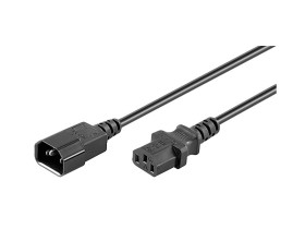 Przedłużacz do urządzeń nienagrzewających się 1,5 m, Czarny