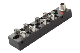 Rozdzielacz 27x130x31mm 8 x M8 3-pinowy 10-30V DC M12 12-pinowy wyświetlacz LED IP67 VK001102