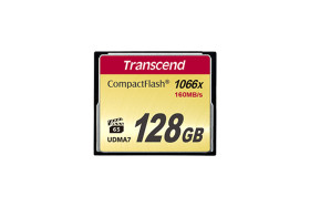 Karta pamięci flash CompactFlash, 128 GB, Transcend MLC -25 → +85°C 1000x