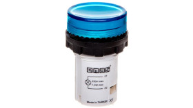 Lampka Sygnalizacyjna Mb Z Led, Monoblok, 230V Ac, Płaski Klosz, Niebieska...